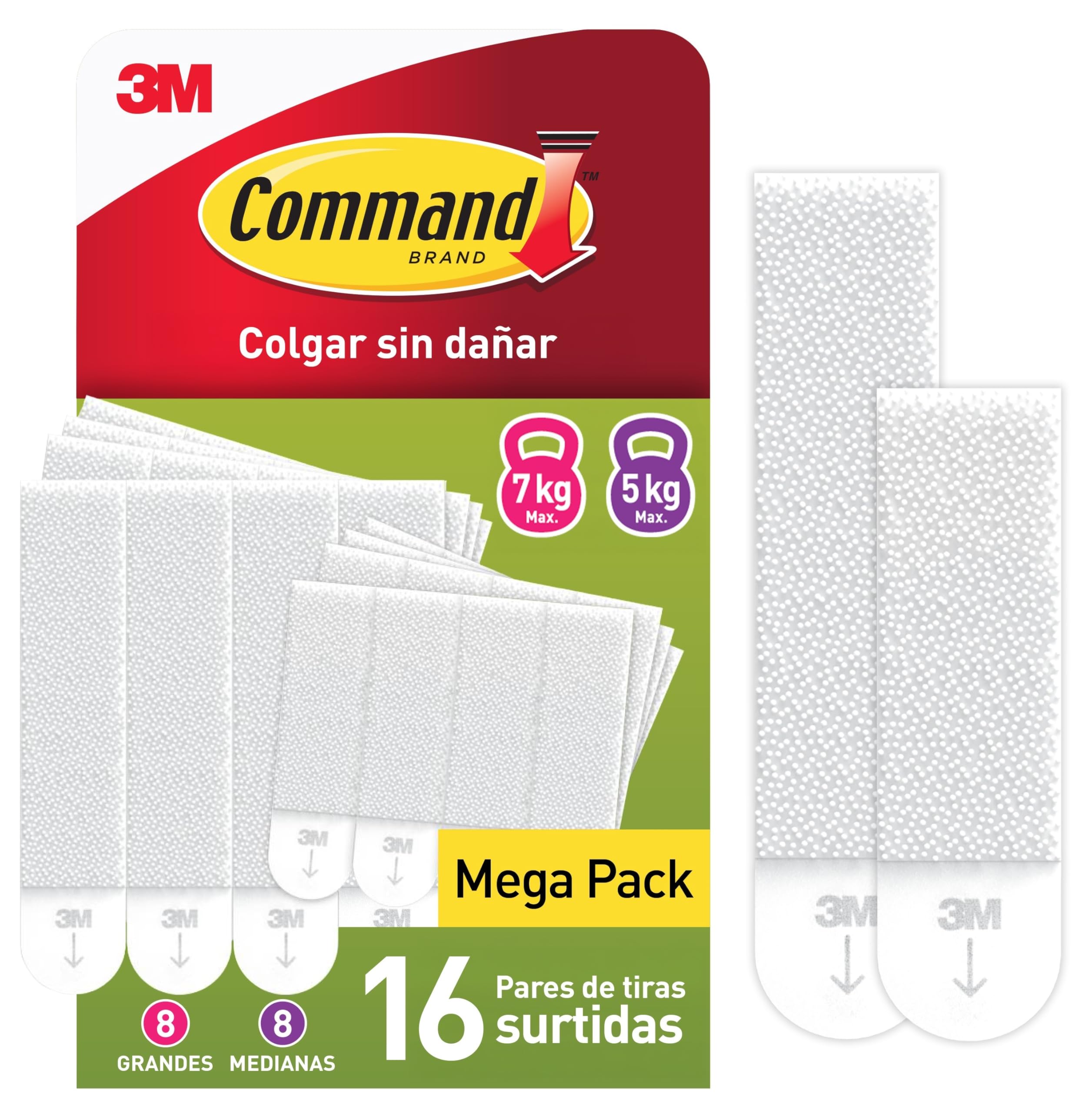 Las tiras Command ofrecen una solución práctica para colgar decoración sin necesidad de herramientas ni dañar las superficies.