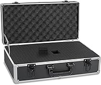 Vista 9 de Funda de transporte rígida de 14 pulgadas, ideal para almacenamiento de sistemas de micrófono inalámbrico y transporte de equipos de cámara