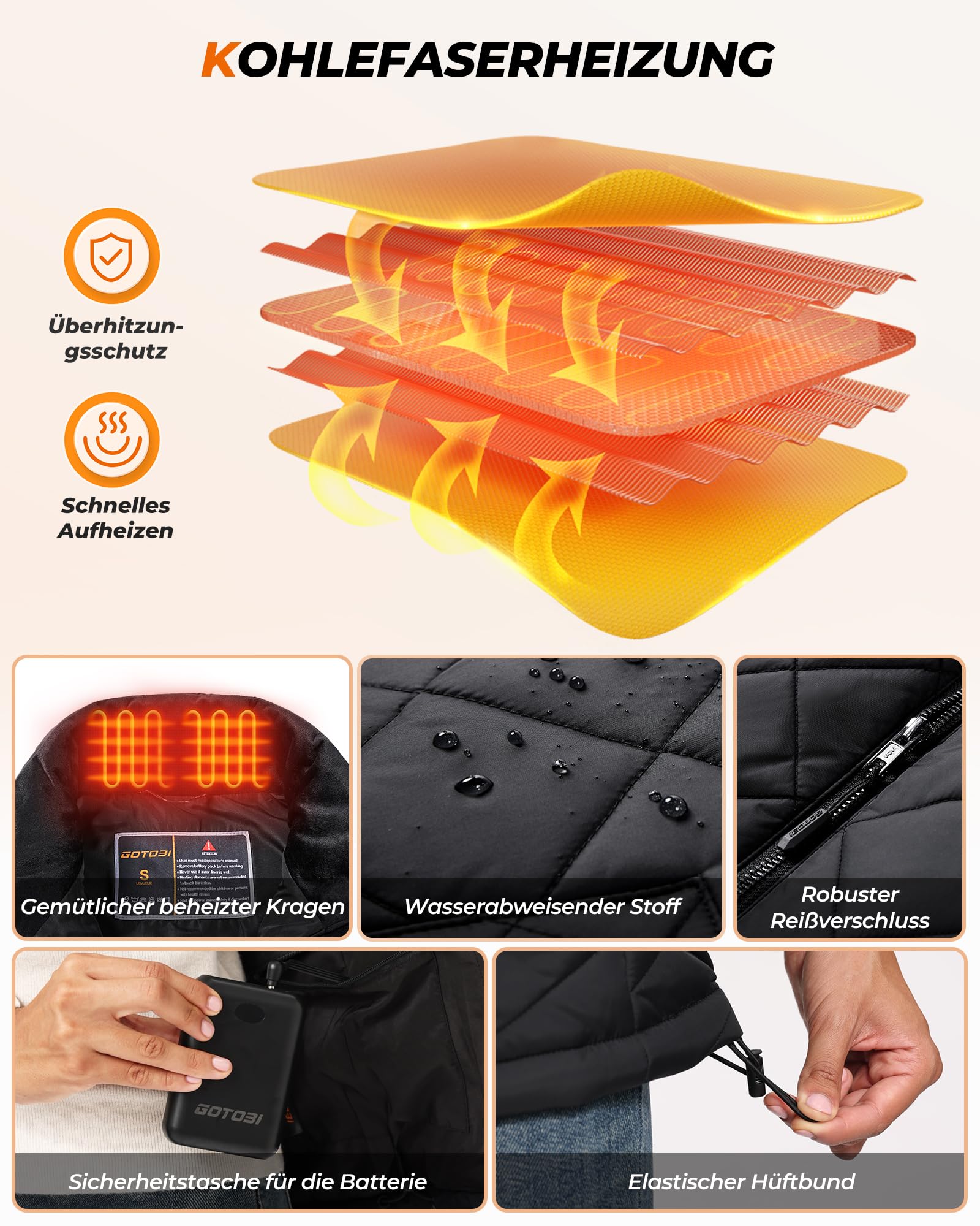 Gilet Riscaldato Donna con Batteria da 16000mAh - Gilet Riscaldato con 9 Zone di Riscaldamento e 3 Temperature Regolabili, Gilet Riscaldato per Attività Outdoor Escursionismo Sci