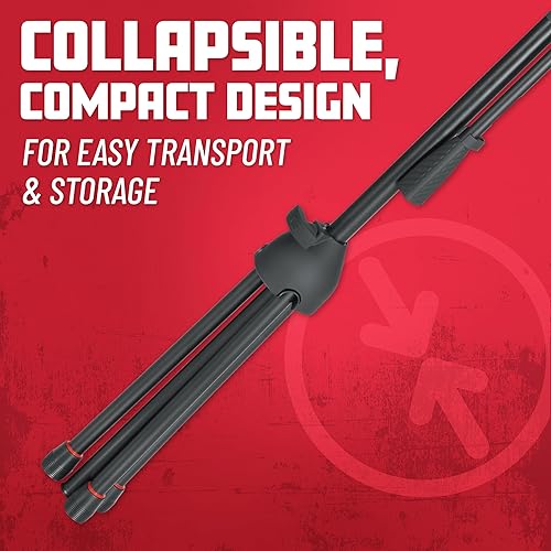 Miniatura 4 de Gator Frameworks Soporte de micrófono de trípode estándar con brazo de pluma, adaptadores de 38" y 58", (GFW-MIC-2010)