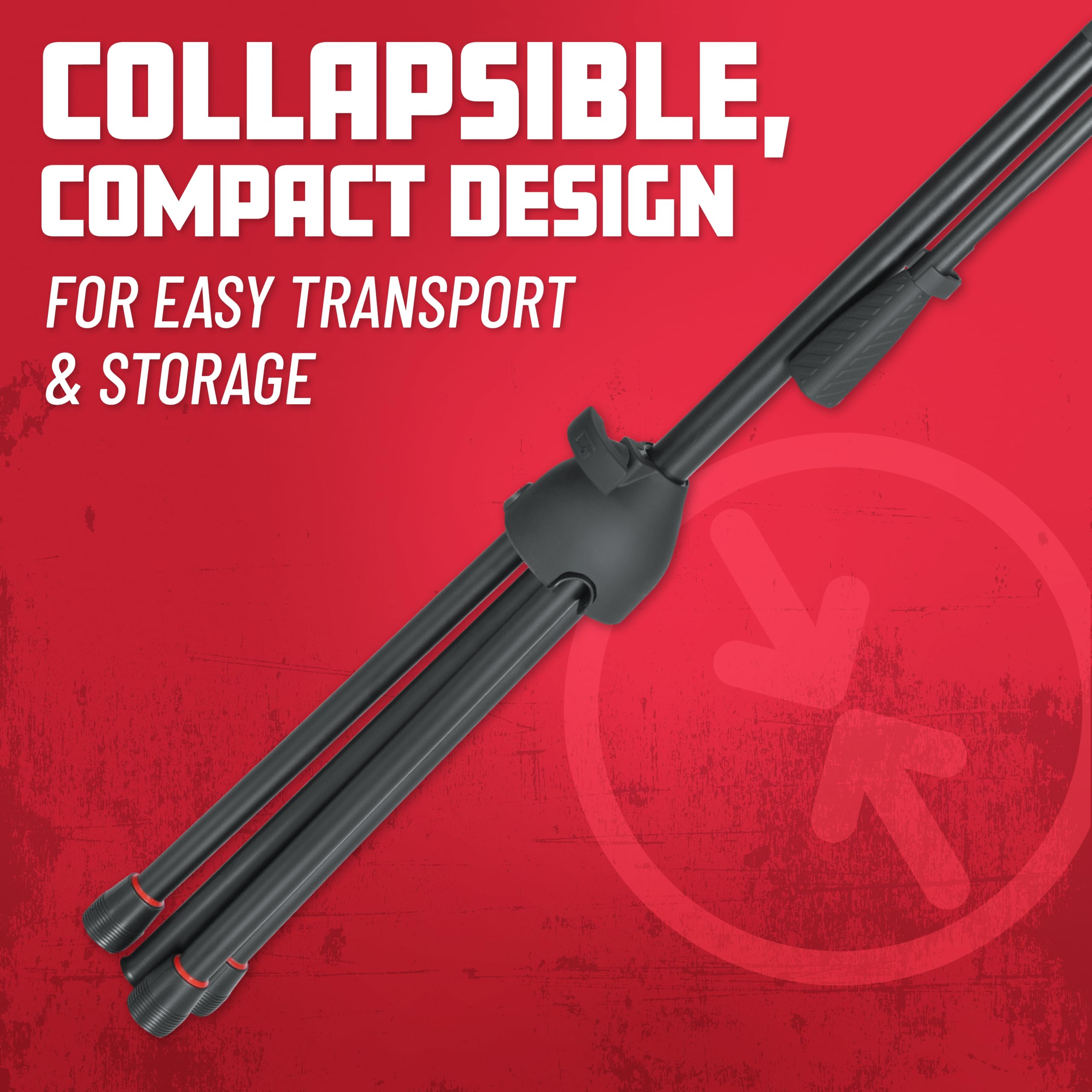 Gator Frameworks Pied de micro trépied standard avec bras articulé, adaptateurs 3/8" et 5/8" (GFW-MIC-2010)