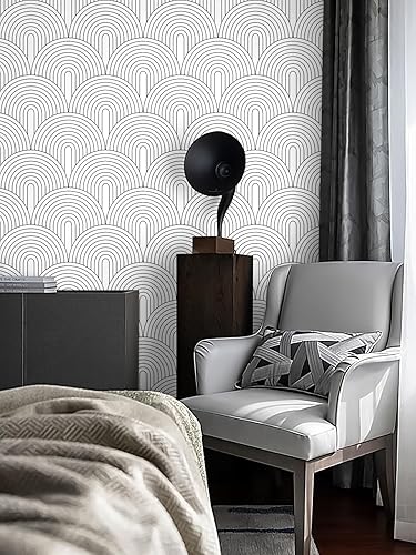 Miniatura 4 de Flroalplus - Papel tapiz autoadhesivo moderno extraíble para decoración del hogar, renovación de muebles antiguos, 17.71 x 118 pulgadas