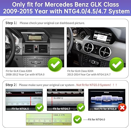 Miniatura 2 de Road Top Android 13 - Radio de coche con pantalla táctil de 12.3 pulgadas, estéreo de coche para Mercedes Benz GLK Clase X204 2009-2015 año, 8+256