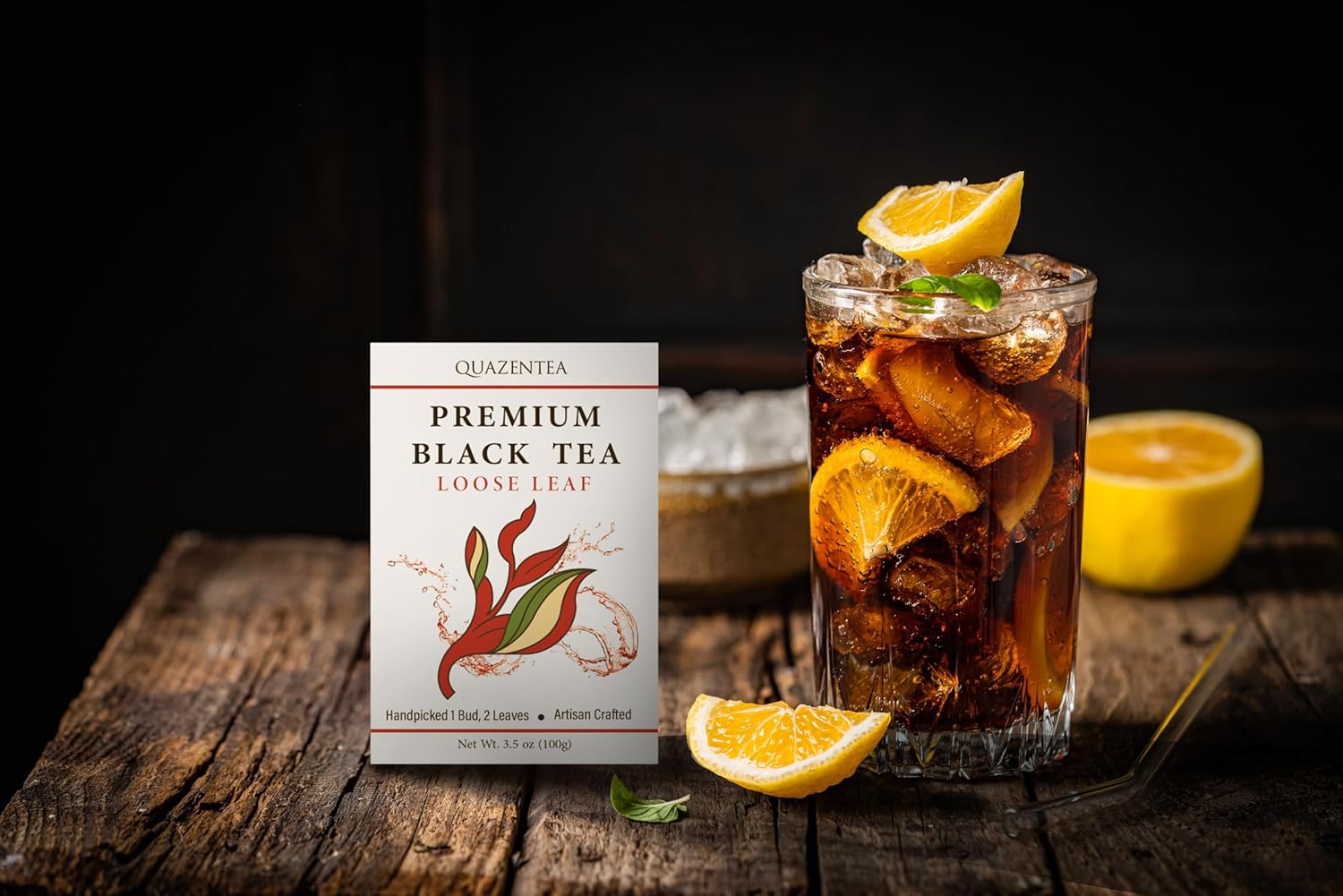 Quazentea Premium Black Tea Loose Leaf 3.5oz (100g) – 100% Natural, Fruity Aroma, Smooth, Tasty & Slightly Sweet – Vietnamese High Mountain Darjeeling-Style Tea - Image 9