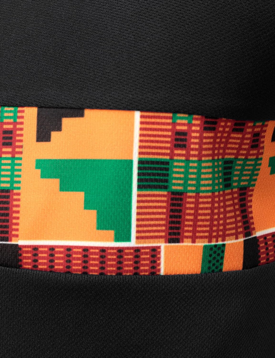 ZEROYAA Men's African Kente Pattern Patchwork T-Shirt Breathable Short Sleeve Dashiki Shirt - Image 2