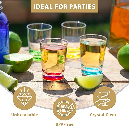 Miniatura 4 de Lily's Home 1.5 oz Shot Glasses, Premium Clear Acrylic Reusable Cups,Drinking set, Perfect for Any Liquor, Jello Shots, Condiments, Tasting, Sauce