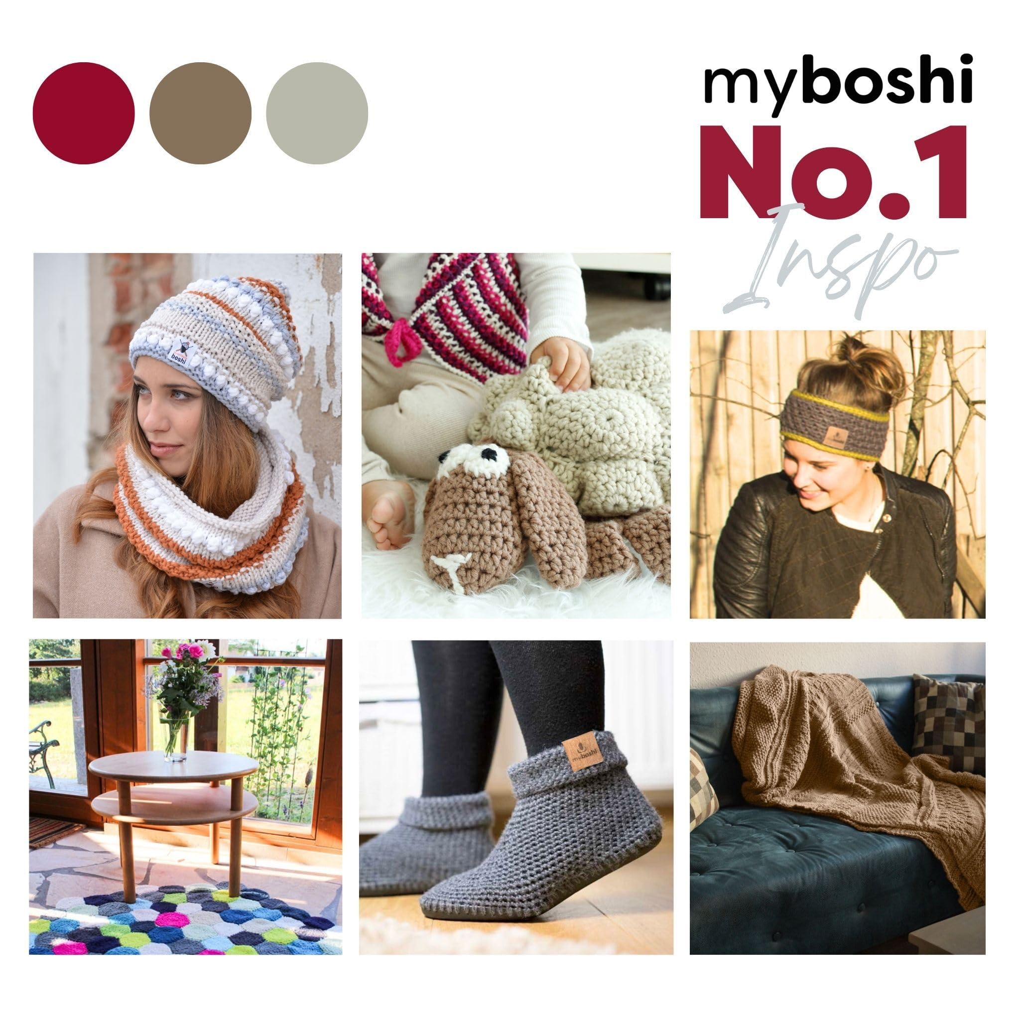 myboshi No.1 Wolle zum Häkeln und Stricken, Schnellstrickgarn, langlebige Mützenwolle, Strickwolle, Häkelwolle, mulesing-frei, 50g, Ll 55m Grün (Smaragd), 10 Knäuel Küche, Haushalt & Wohnen