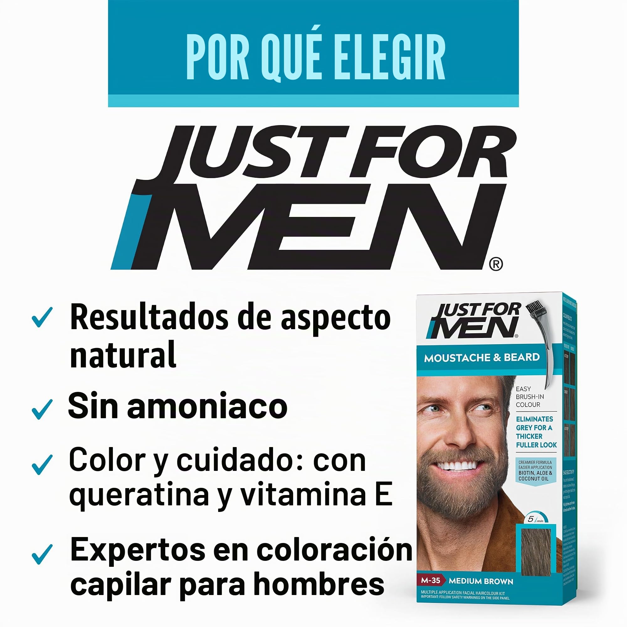 Just For Men M10 - Tinte para bigote y barba