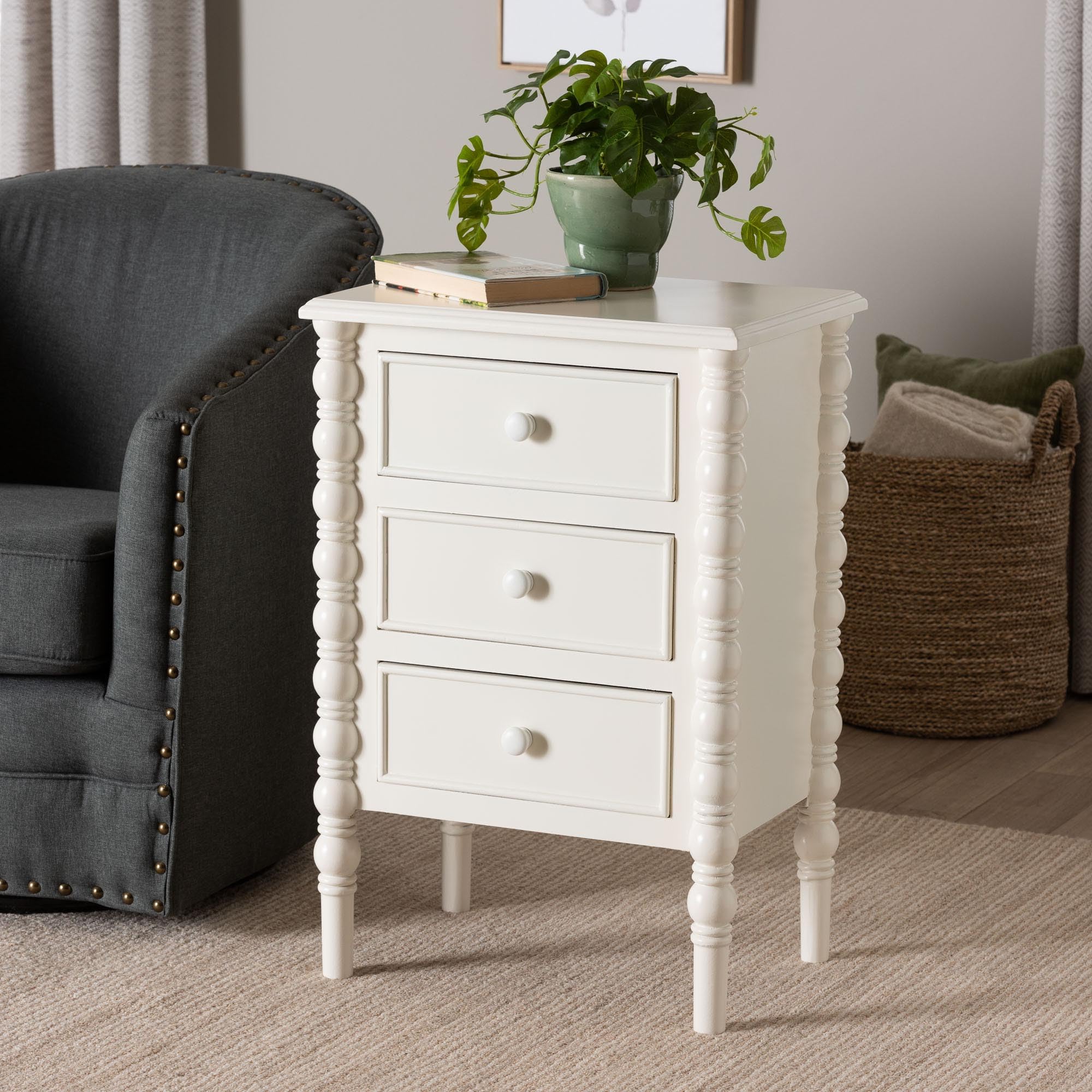 STM S-1PROTO無 D.NAVY/WHITE 13本セット　コンペ景品 Amazon.com: Baxton Studio Malinda Classic White Wood 3-Drawer End