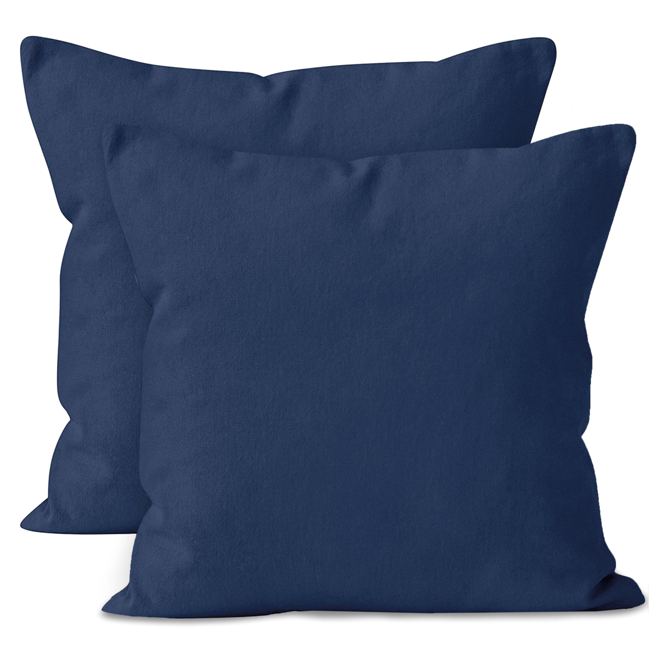 Encasa XO Cotton Throw Pillow Covers Set of 2 I 20x20 in (50x50 cm) - Scotch Blue I No Insert I Plain Square Pillowcases I Machine Washable | Indoor Use Only (B07PFV3H74) Amazon Price History, Amazon Price Tracker