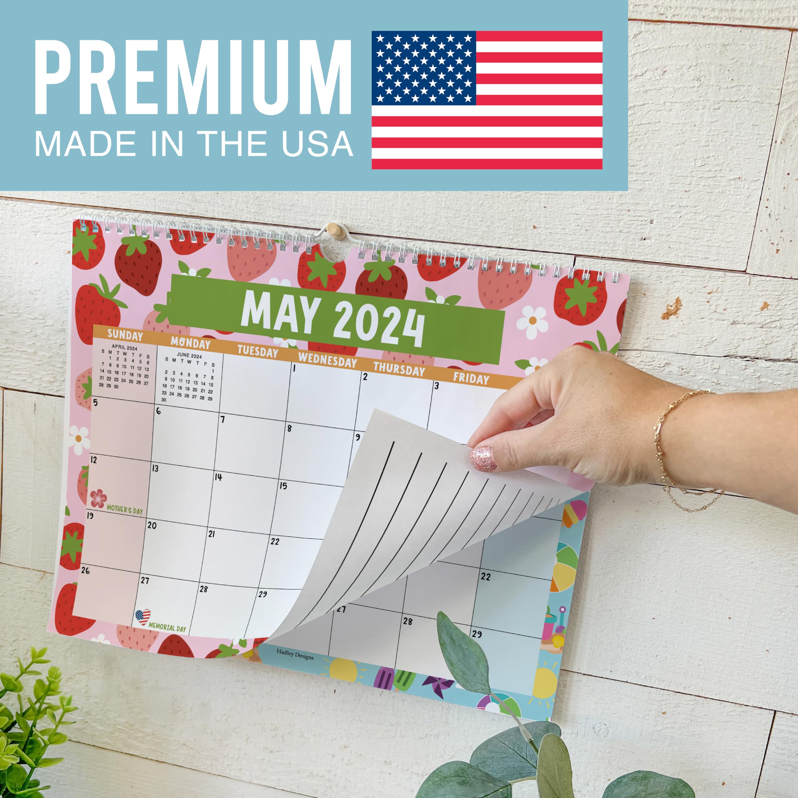 Snapklik.com : Hadley Designs Doodle Large Wall Calendar 2024-2025 - 18 ...