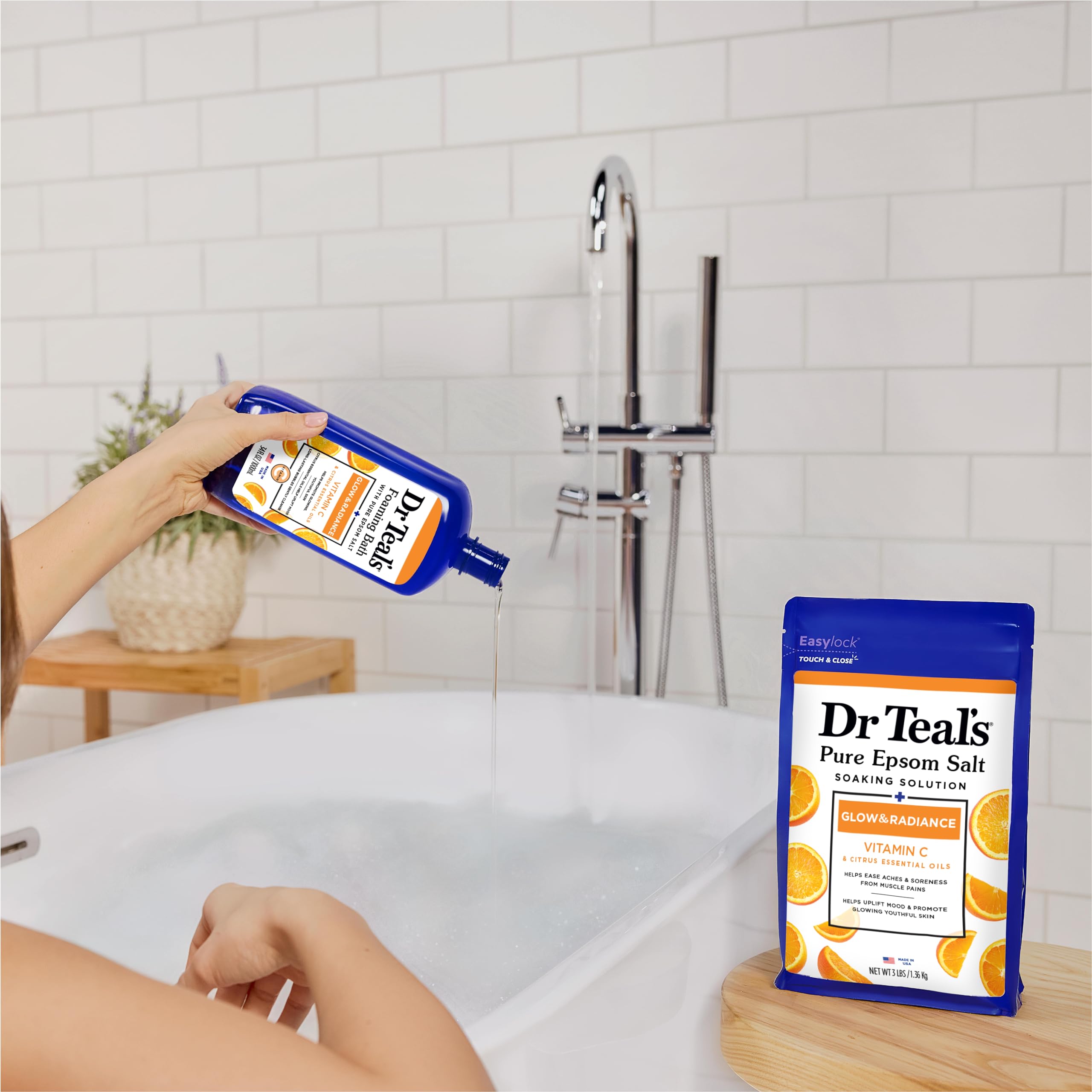 Vasca da bagno con schiuma Vitamin C