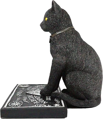 Miniatura 3 de Ebros Witching Hour Halloween Gato negro con patas en tabla de Ouija y planchette Figurita de 75in de alto místico Brujas Wicca Ocultos gatos