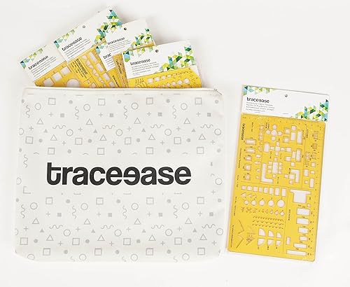 Miniatura 7 de Traceease Lote de 9 piezas, plantillas de arquitecto para herramientas de dibujo de cocinabañocama- Plantillas de diseño de interiores