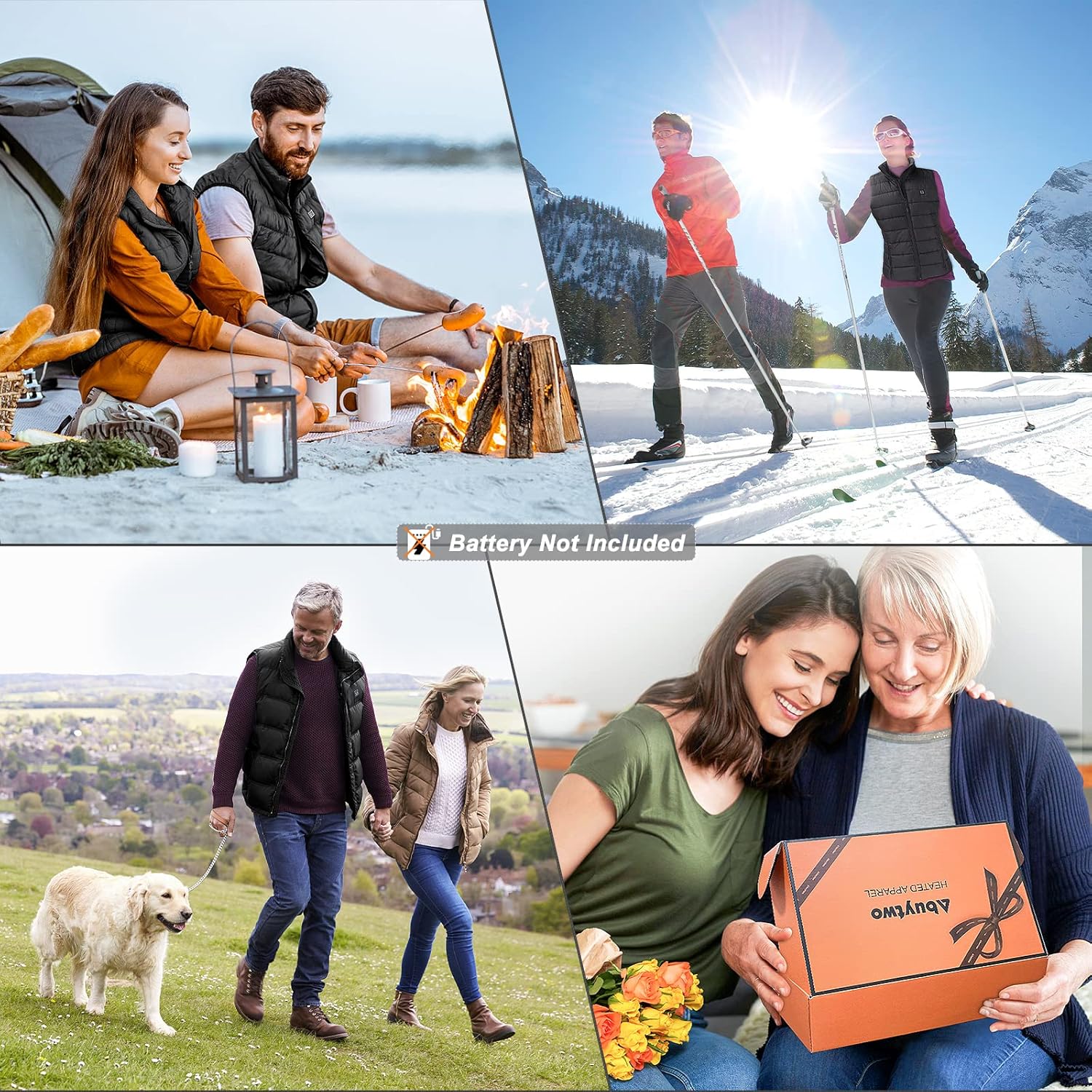 Heated Vest for Men/Women,Electric Heating Jacket Warming Waistcoat Fit Vest For Outdoor Hiking Hunting-No Battery - Image 6