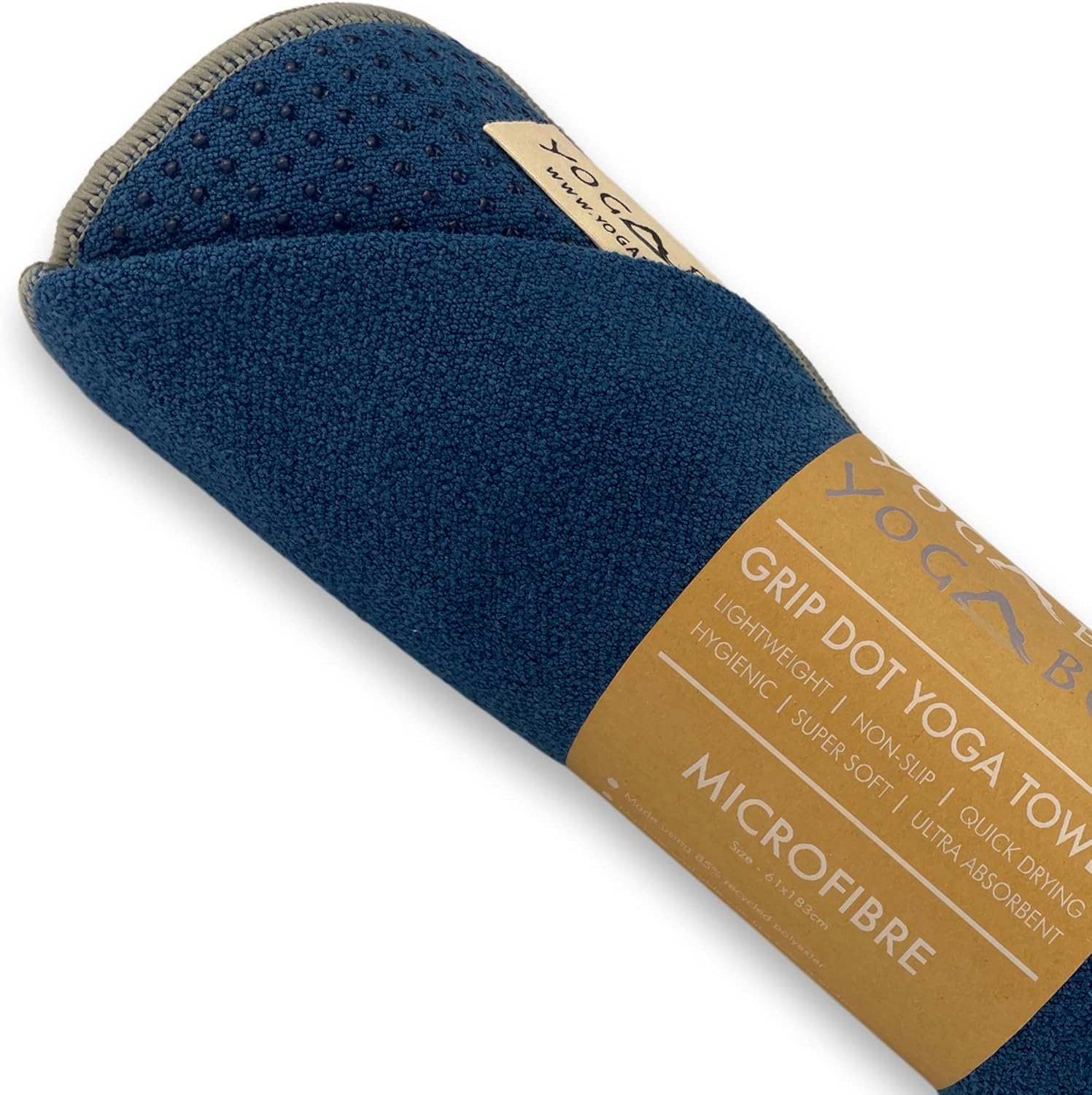 Yogabum Grip Dot Yoga Mat Towels NonSlip Eco Yoga Towel (Navy Blue