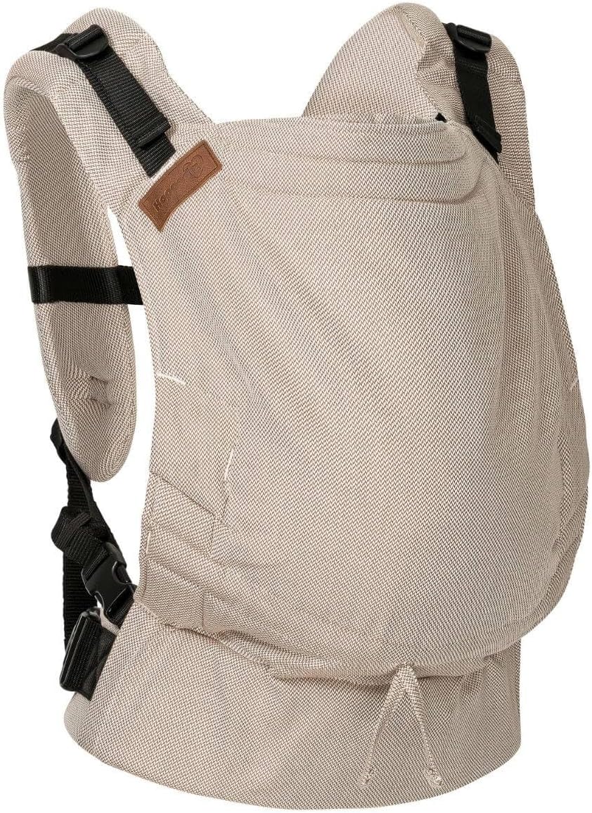 Front view of the Hoppediz Buckle Baby Carrier in Djerba color