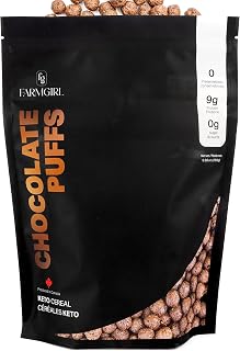 Cocoa Cereal, Artistian Keto Cereal - Low Carb, Non-GMO, Gluten Free, Zero Sugar, Zero Preservatives - Plant Based Protein - Perfect for Keto, Vegan and Paleo Diets - Made in Canada (280g)