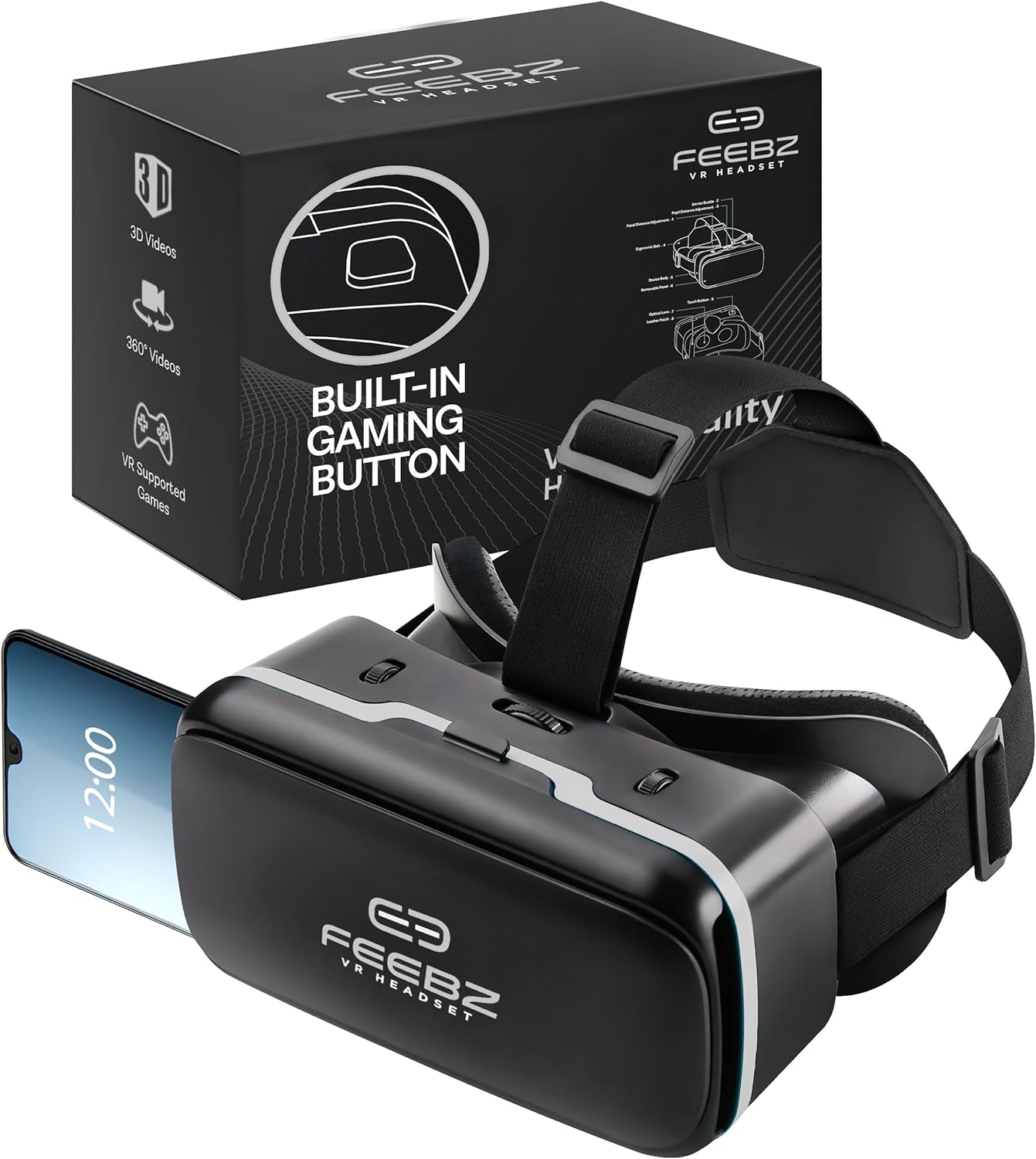 Kids VR Box for Android Phones – for Watching 3D VR Videos on YouTube Only – X-9