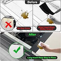 Vista 4 de KindGa - Cubierta de silicona para cubrir los espacios entre la mesada y la cocina, cubierta larga para tapar los espacios entre los Negro