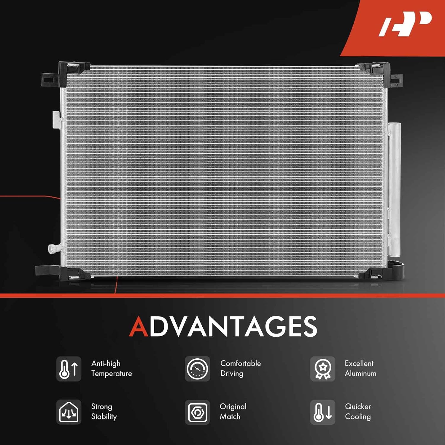 A-Premium Air Conditioning A/C Condenser Compatible with Toyota Camry 2018-2024, RAV4 2019-2023, Avalon 2019-2022 & Lexus ES350 2019-2022, NX250/NX350 2022-2023