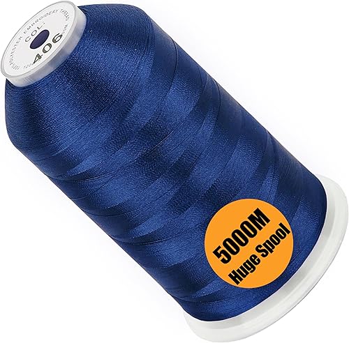 Miniatura 40 de New brothread - Bobina única de 5000 m de hilo de poliéster para máquina de bordar 40WT para máquinas comerciales y domésticas - Marigold