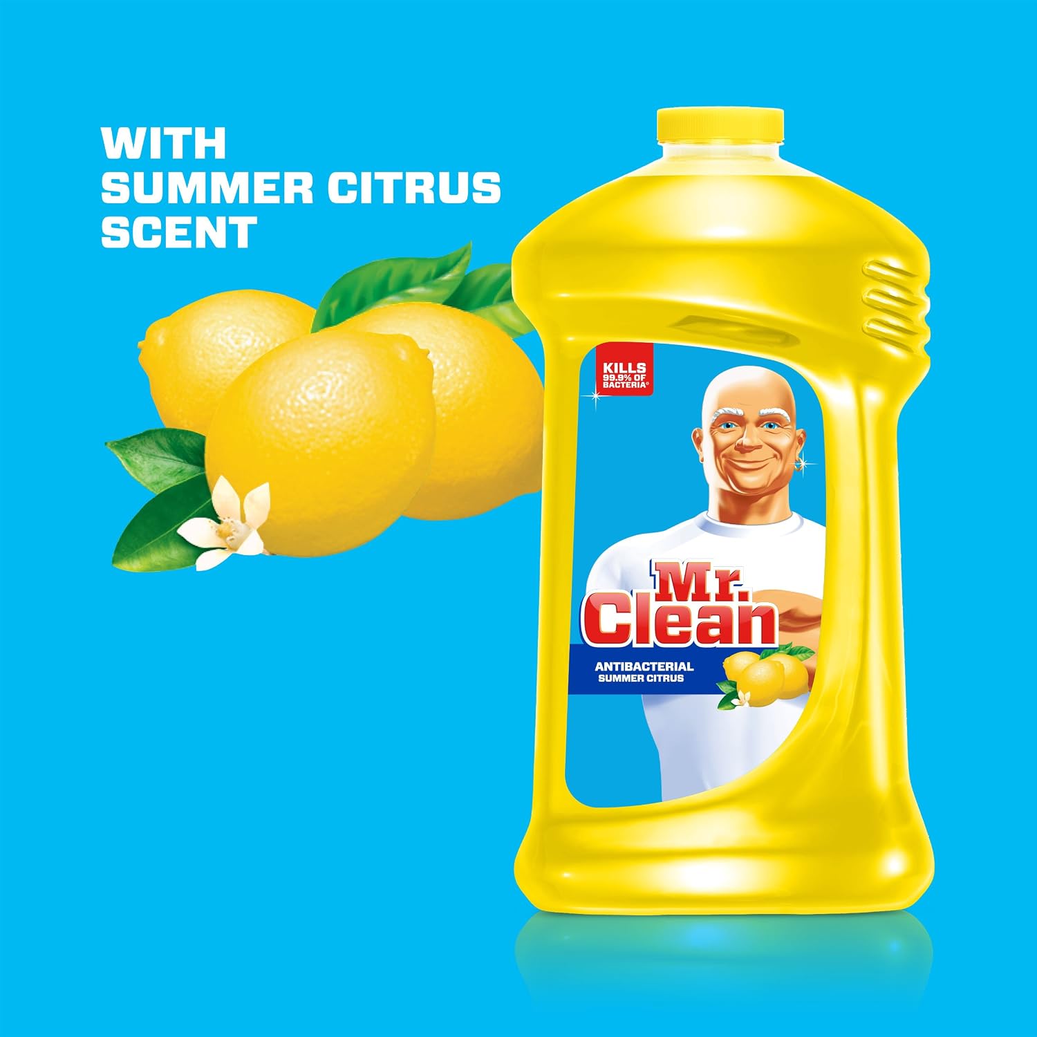 Mr. Clean Multi-Surface Antibacterial Cleaner, Summer Citrus, 45 Oz Bottle