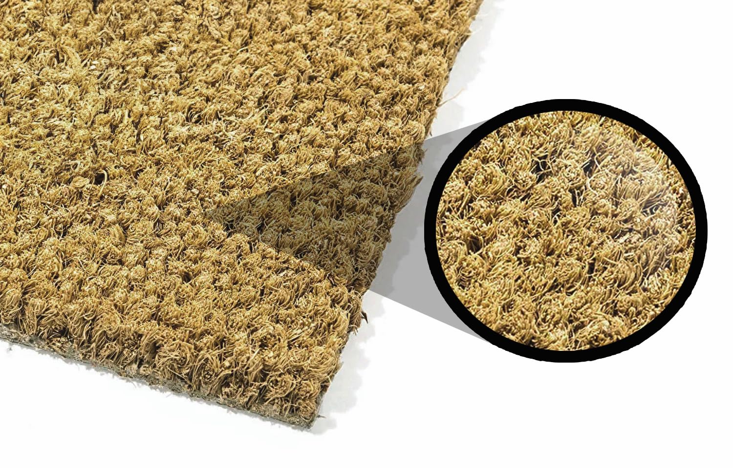 LUCA HOME - Felpudo Coco 100x180cm 20mm Altura- Felpudo Entrada casa con Base Antideslizante - Exterior e Interior - fácil de Limpiar - Felpudo Resistente para hogar, Oficina, terraza y jardín