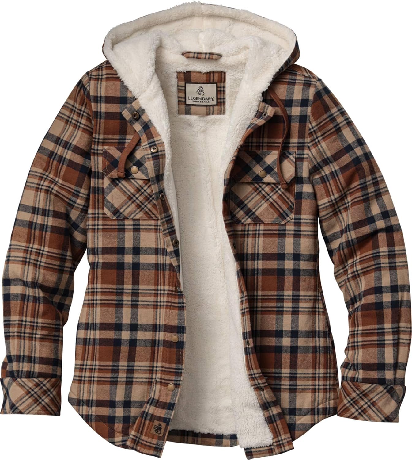 Legendary Whitetails womens Open Country Sherpa Lined Hooded Shirt Jacket