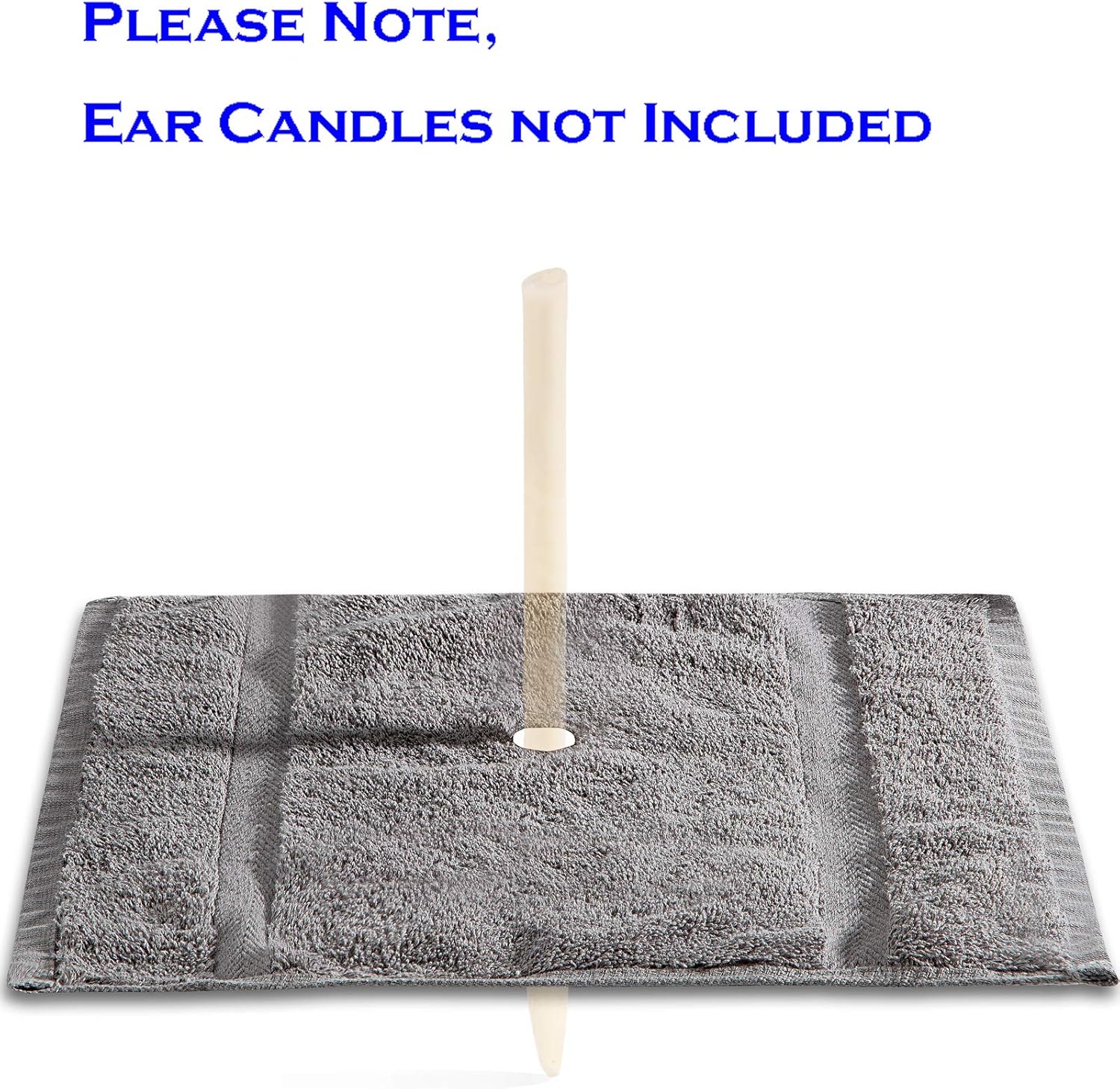 4 Ear Candling Treatment Towels with 20 pcs Ear Candling Protective Discs, Gray. Please Note, Ear Candles not Included