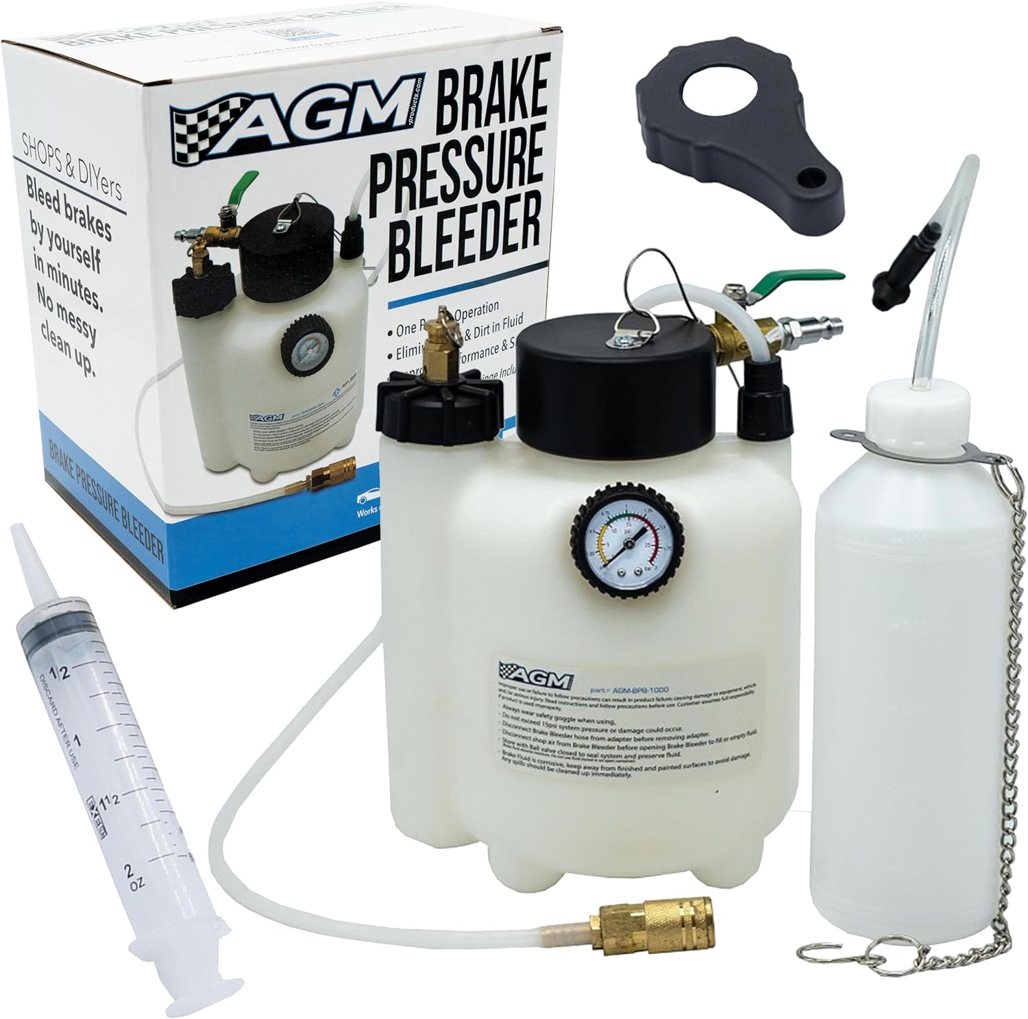 AGM Products 3L Capacity Profesional Pressure Brake Bleeder