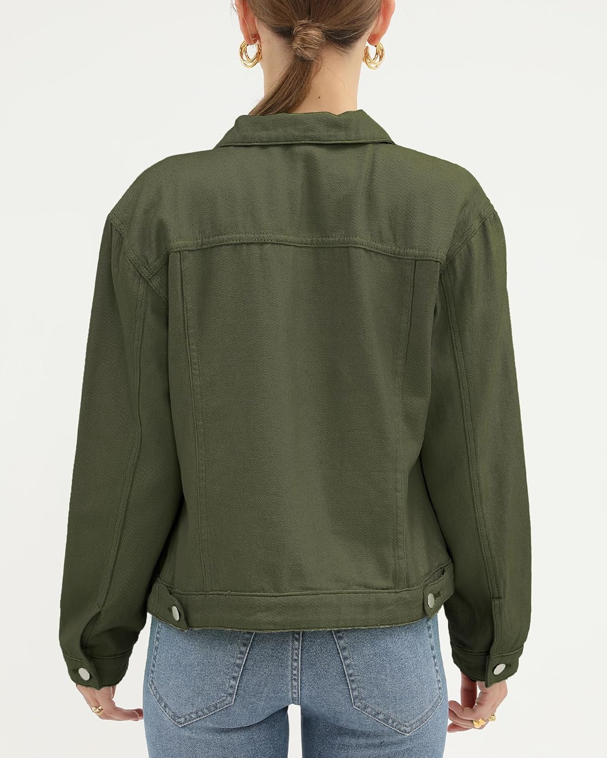 Argstar Denim Jacket for Women Button Up Long Sleeve with Pockets (Available in Inner Pockets) - Image 3