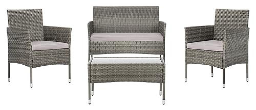 PAT7504B Collection Abdul Grey 4-Piece Outdoor Living Patio Set