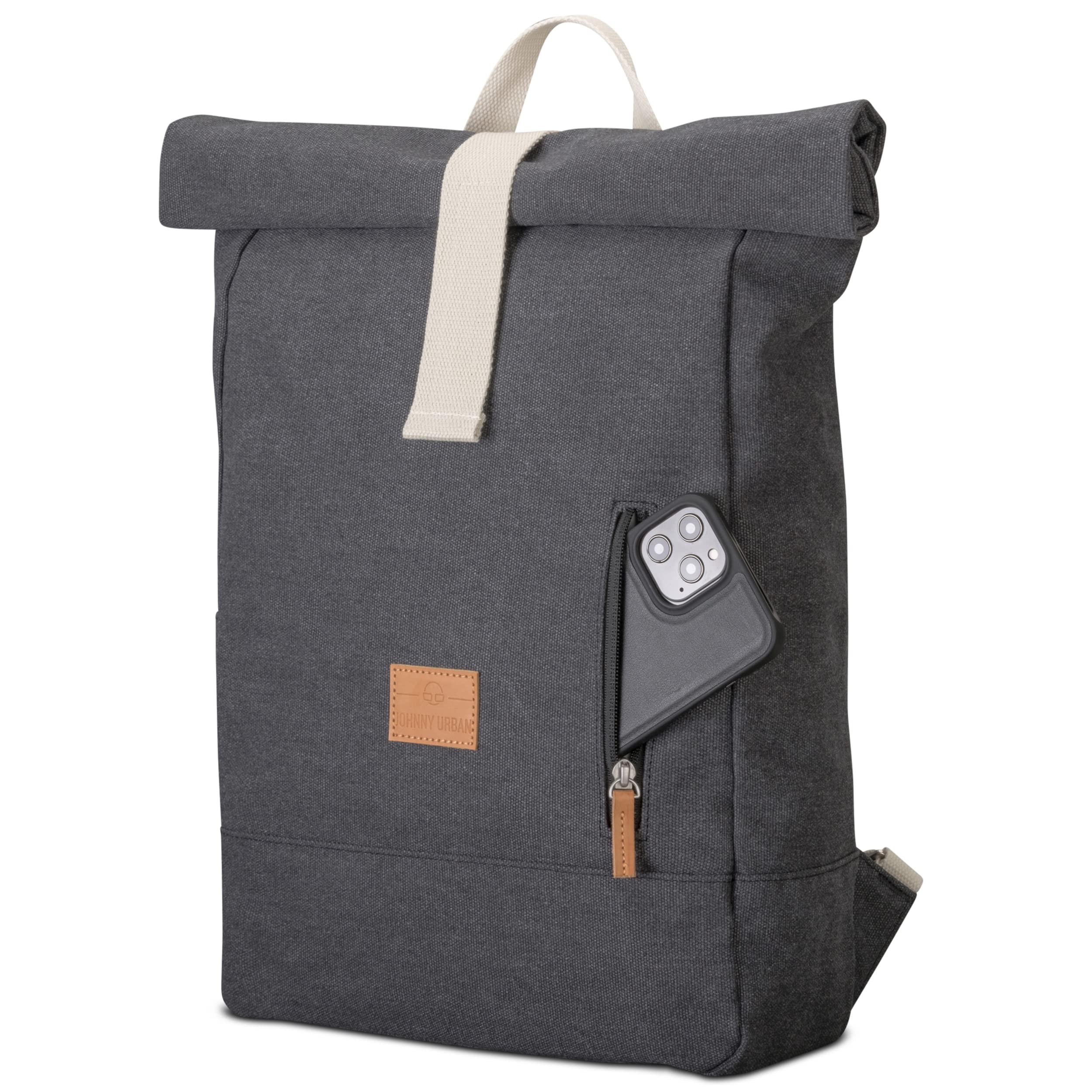 Johnny Urban Zaino Porta PC Donna e Uomo - Adam Medium - Rolltop per Lavoro Viaggio Università - Scomparto per Laptop 15.6 Pollici - Idrorepellente