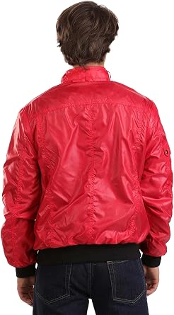 Karate Kid Cobra Kai Adult Men?s Jacket, Authentic Halloween Costume with Embroidered Patch Logo