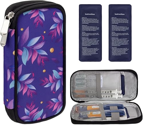 Enfriador de insulina para diabéticos, estuche de viaje con aislamiento para diabéticos, organizador de medicamentos, bolsa de refrigeración con