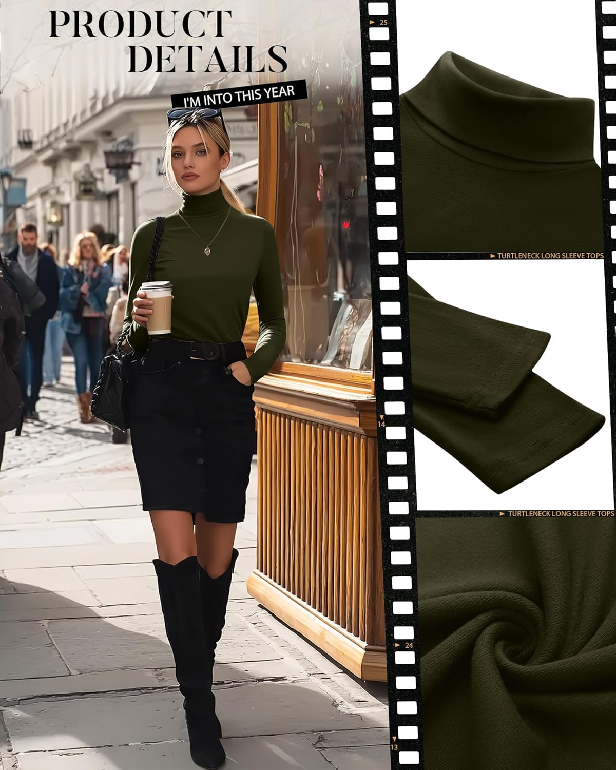 Neer 3 Pack Cotton Women's Turtleneck Long Sleeve Tops Thermal Underwear Base Layer Fall Winter Shirts Sweater - Image 4