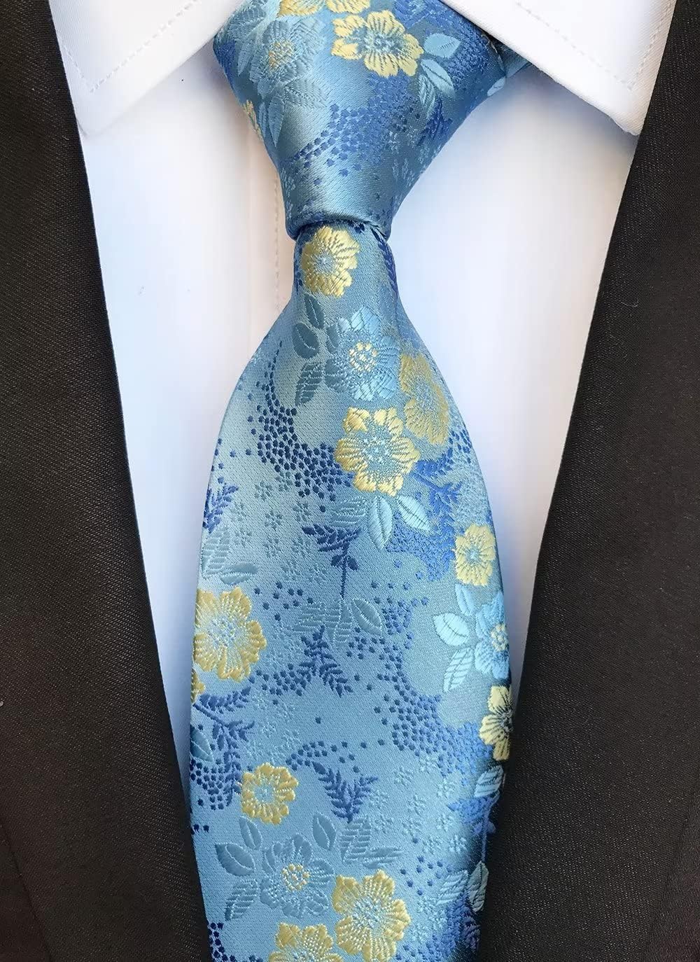 Vizakiss Floral Ties for Men Cravat Jacquard Luxury Wedding Neckties for Groomsmen - Image 2