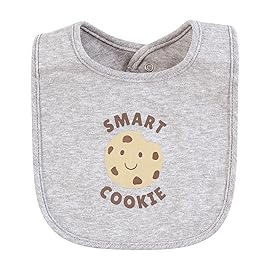 Hudson Baby Unisex Baby Cotton Bibs, Milk And Cookies Better Together, One Size