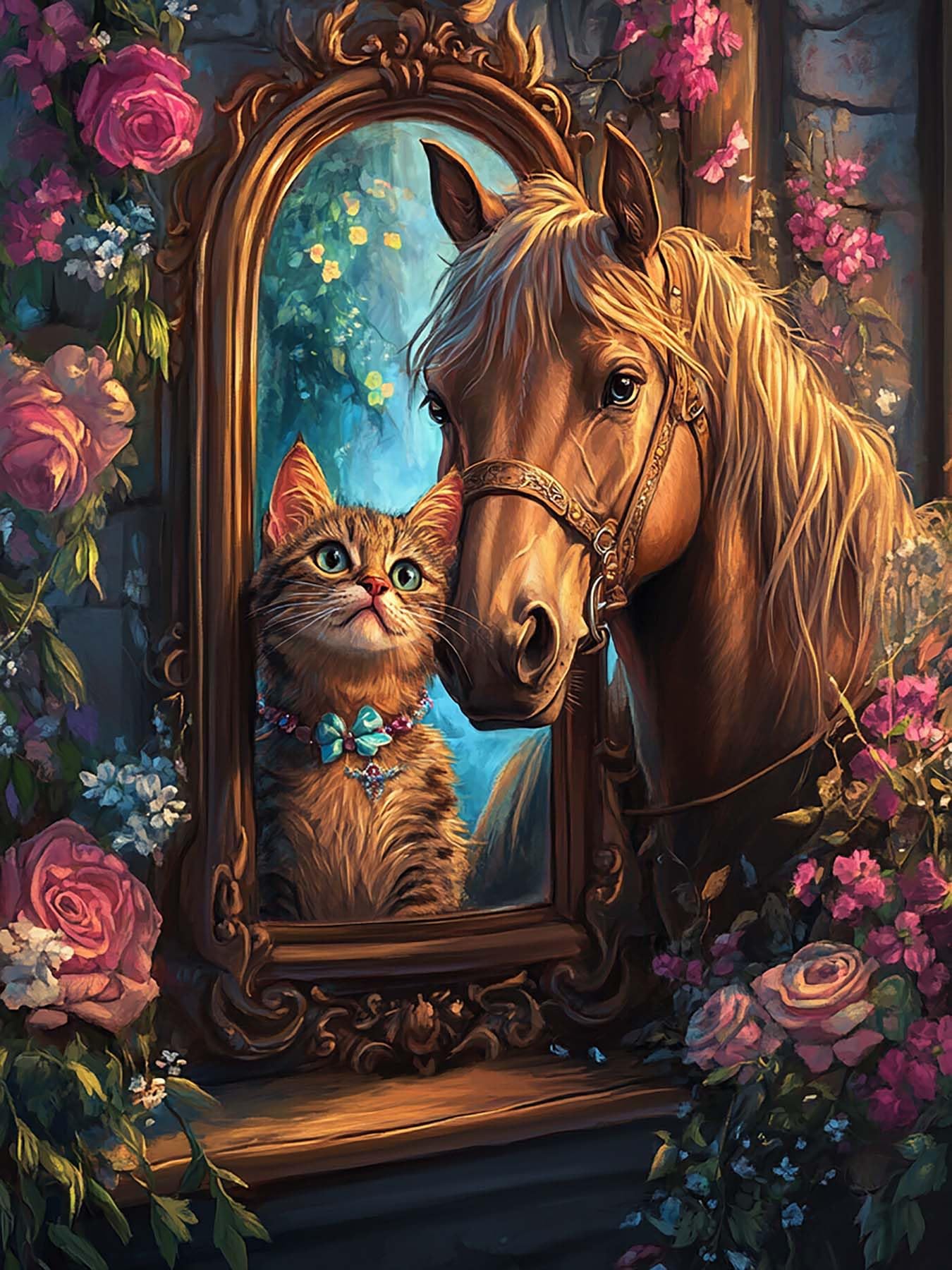 Zariocy 5D Diamond Painting Kits Cheval, DIY Peinture Avec Diamant