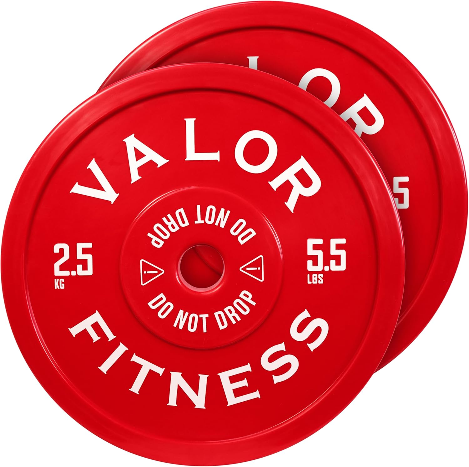 Valor Fitness Olympic Technique Training Bumper Plates - Sold as Pair - Practice Weightlifting Form - Kids Workout Home Gym Equipment