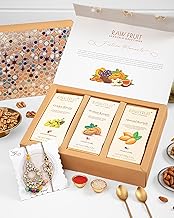 HyperFoods® Rakhi Gift For Brother Pack of 3 DryFruits Almonds Raisins Walnuts 300 Grams DryFruits Combo Pack Bhaiya Bhabhi Rakhi Set with Roli & Rice