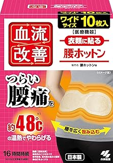 桐灰化学 血流改善腰ホットン 衣類に貼り腰痛を温熱でやわらげる 10枚入 【一般医療機器】