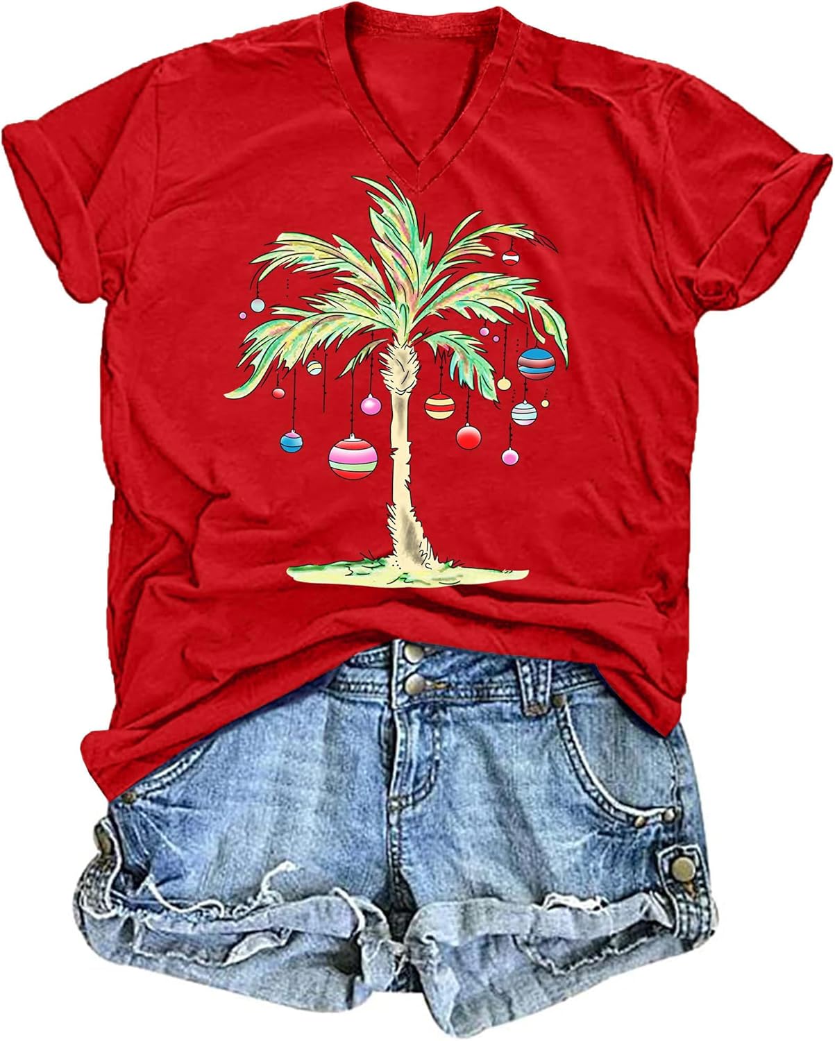 Vintage Flowers V Neck Shirt for Women Boho Floral Wildflowers Graphic Tee Casual Summer Vacation Beach Short Sleeve T Shirt