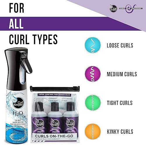 Miniatura 4 de Curl Keeper H20 Botella de agua de 10 onzas y kit de viaje original Curls On The Go