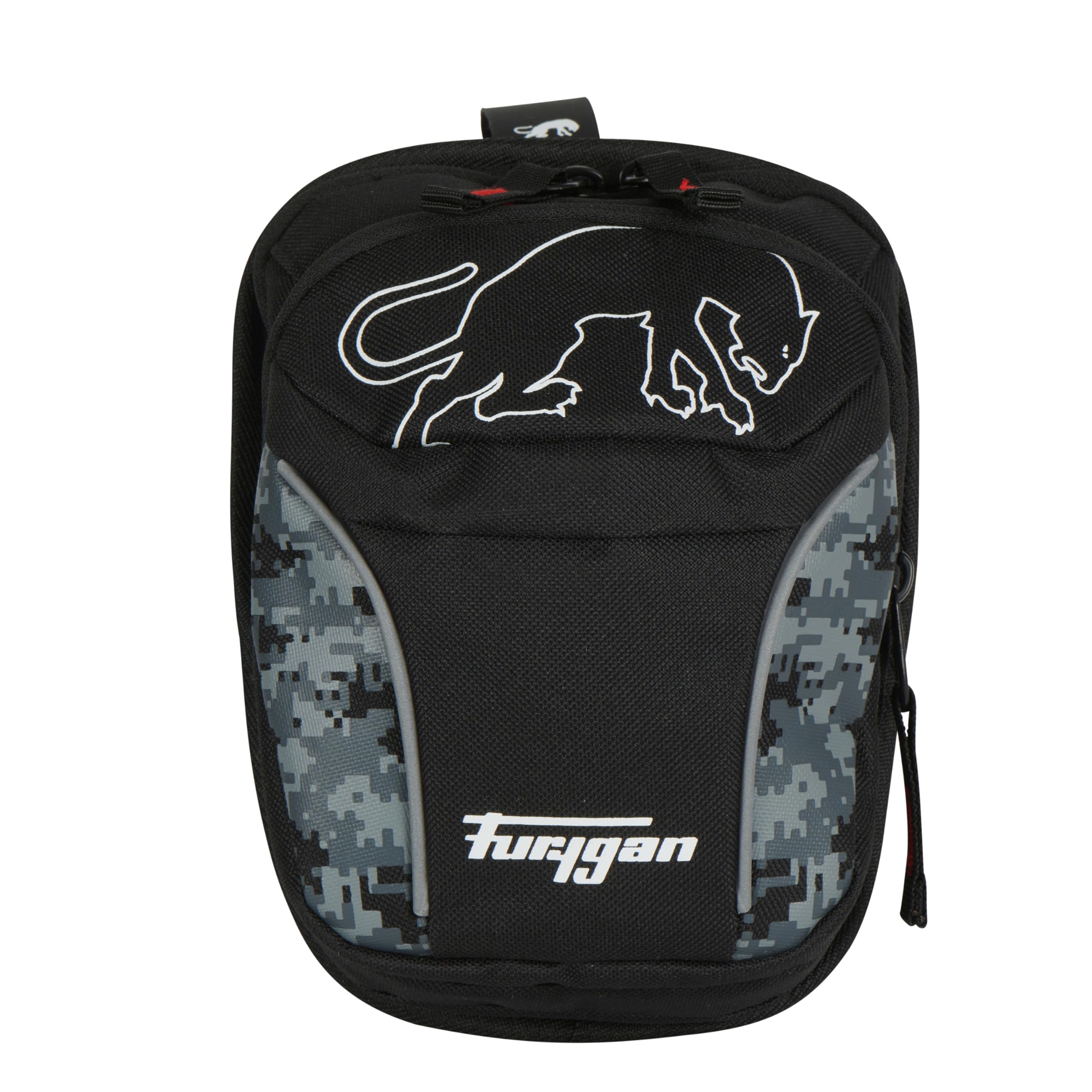 Furygan Colt Evo 2 Pixel - Borsa da gamba per moto - 1,5L impermeabile con cinghie regolabili e inserti riflettenti - Borsa da coscia per motociclisti
