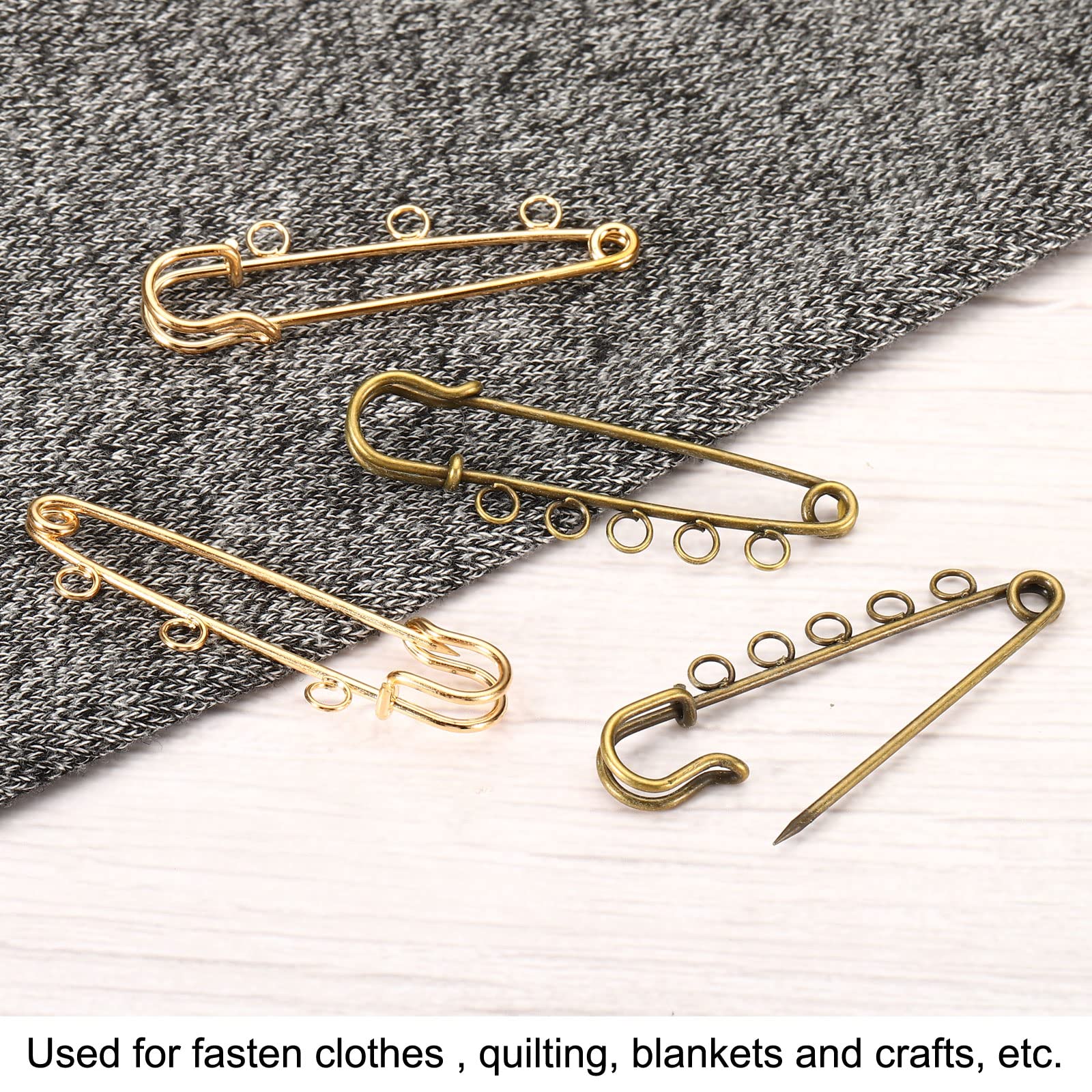 Lot De 60 Épingles À Nourrice Incurvées En Métal De 38 Mm Pour Coudre, Tricot, Courtepointe