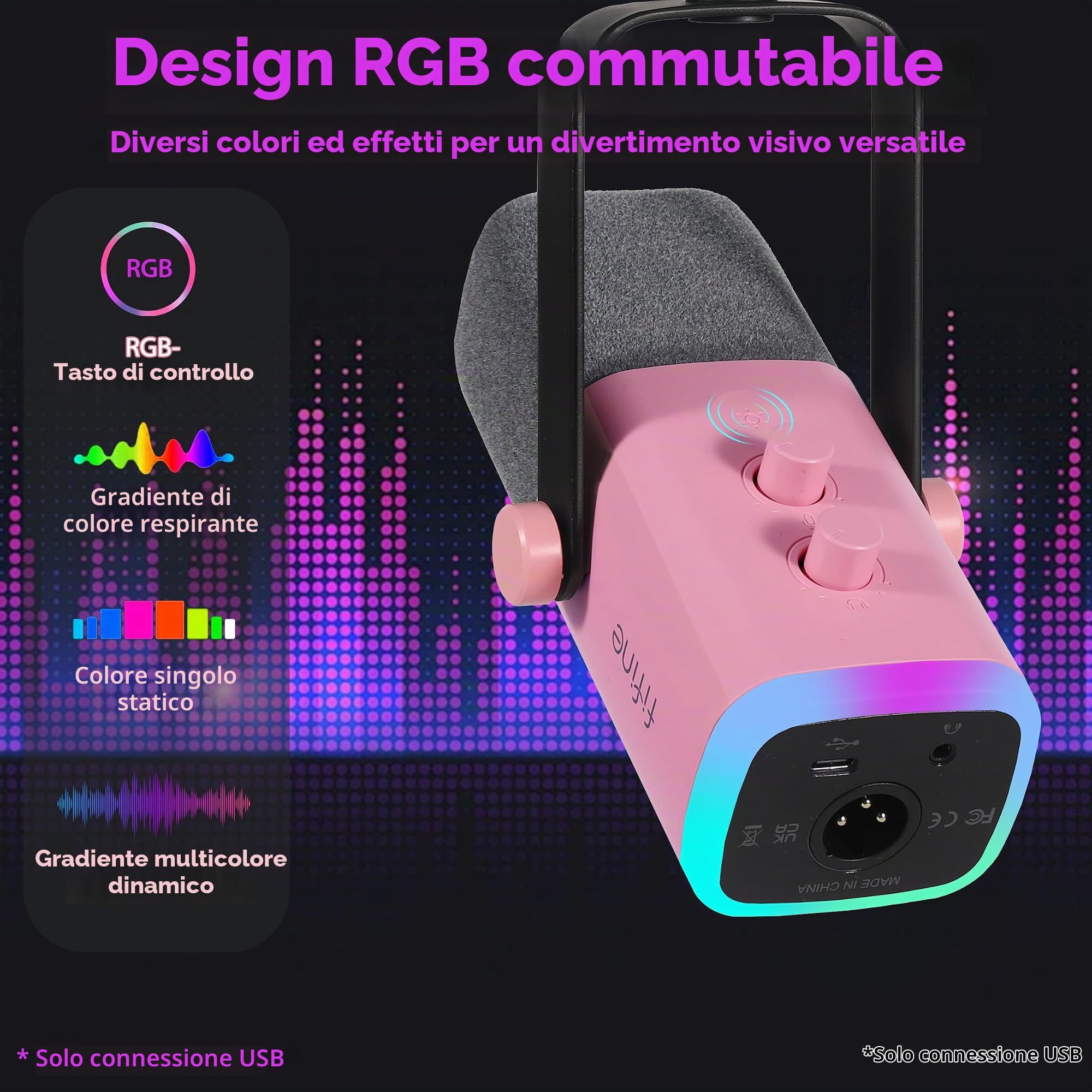 FIFINE XLR Streaming Microfono Kit Dinamico per Podcasting, Gaming Micrófono USB per PC Mac PS4 PS5, Cardioide Microphone per Registrazione Vocale