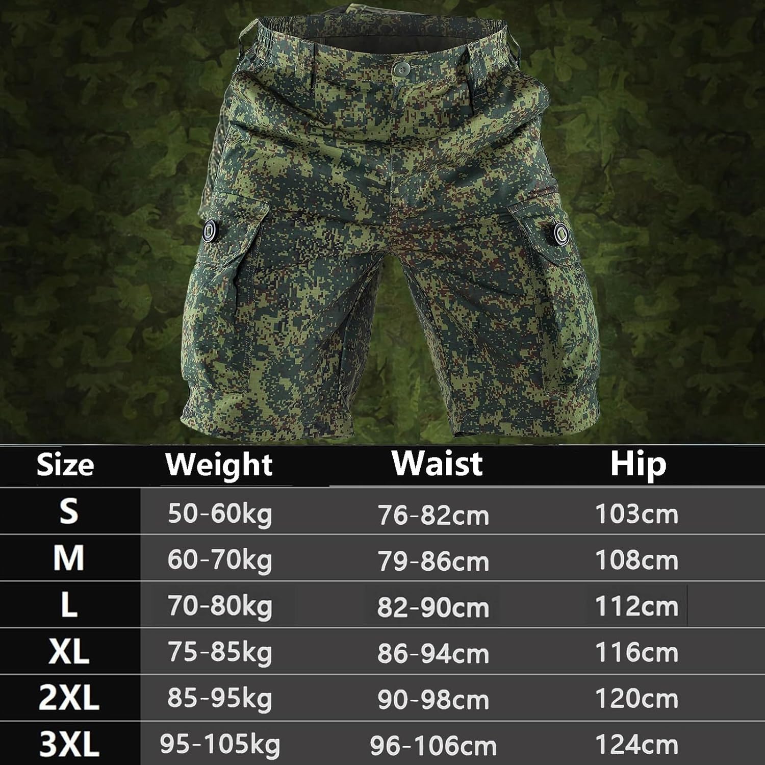 Russian Camouflage Tactical T-Shirt Set, Men's Outdoor Sports Camo Short Sleeve, Summer Outdoor Work