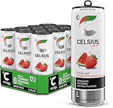 CELSIUS Energy Drink, Sparkling Strawberry Watermelon, Natural Flavours. Sugar Free Energy Drinks, 355 mL, 12-Pack